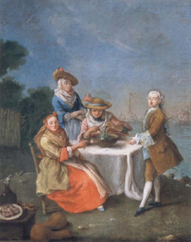 Pietro Longhi In the Gemusegarten at the Flussmundung oil painting picture
